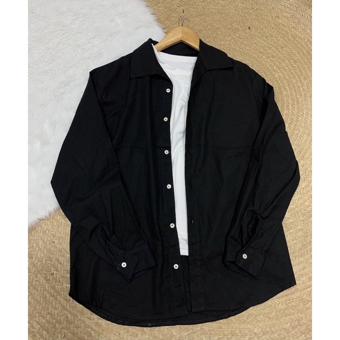 Korean Style Oversized Longsleeve Polo (Unisex)