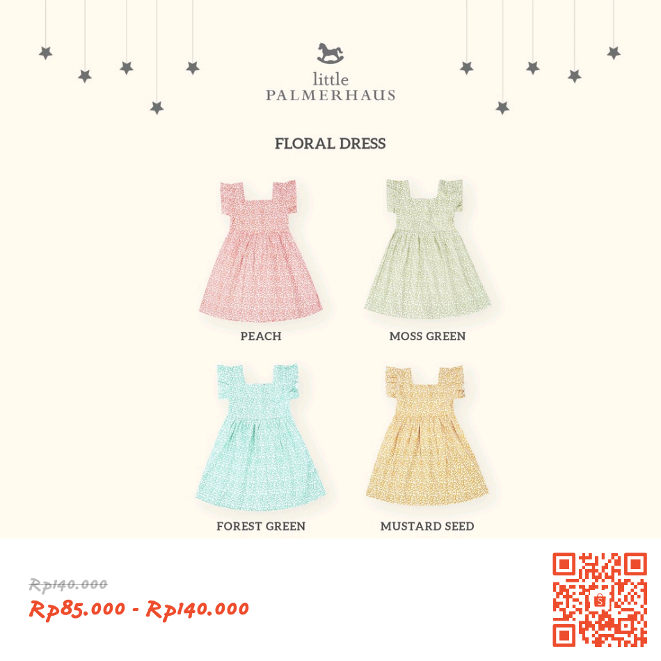 Little Palmerhaus - Floral Dress (Dress Anak) 0-4 Tahun link 2