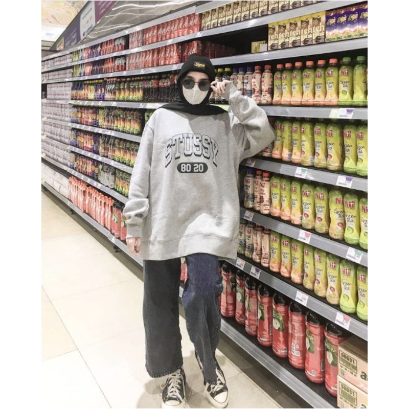 crewneck abu" stussy oversize