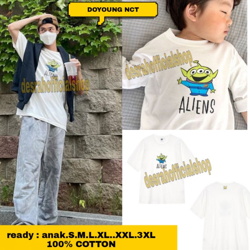 kaos doyoung alien kartun
