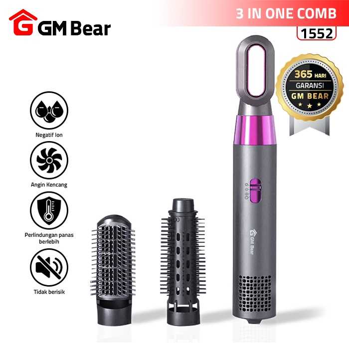 GM Bear Sisir Pengering Rambut 3 in 1
