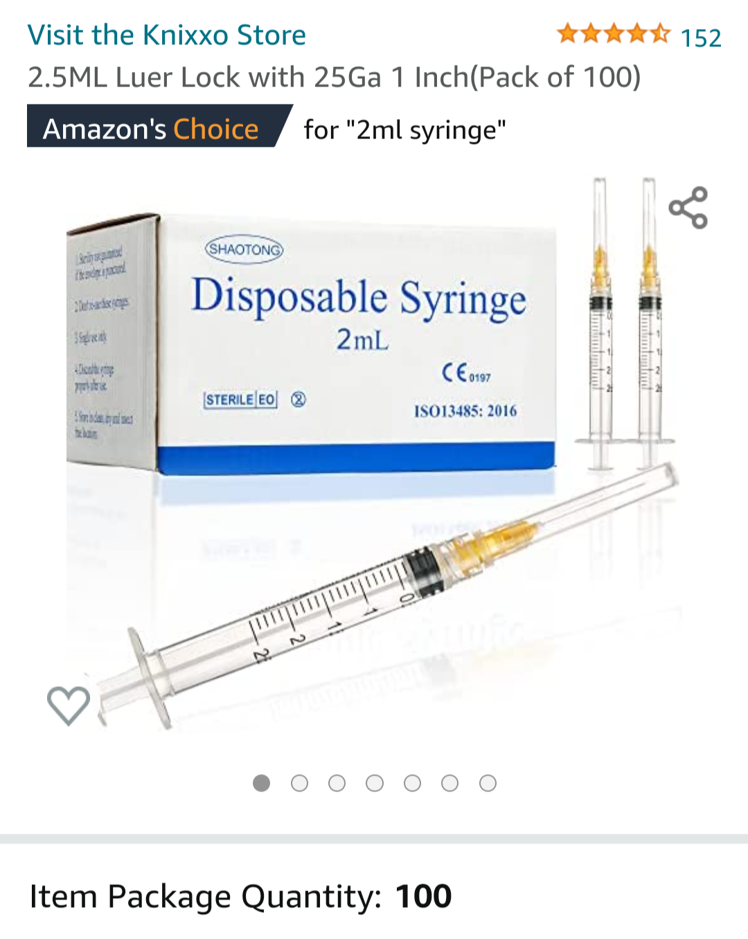 $27 Syringe with Needle