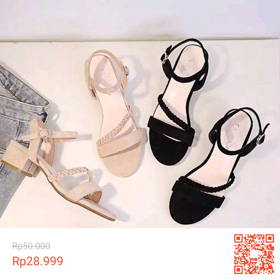 Heels hak tahu tali kepang DD12
