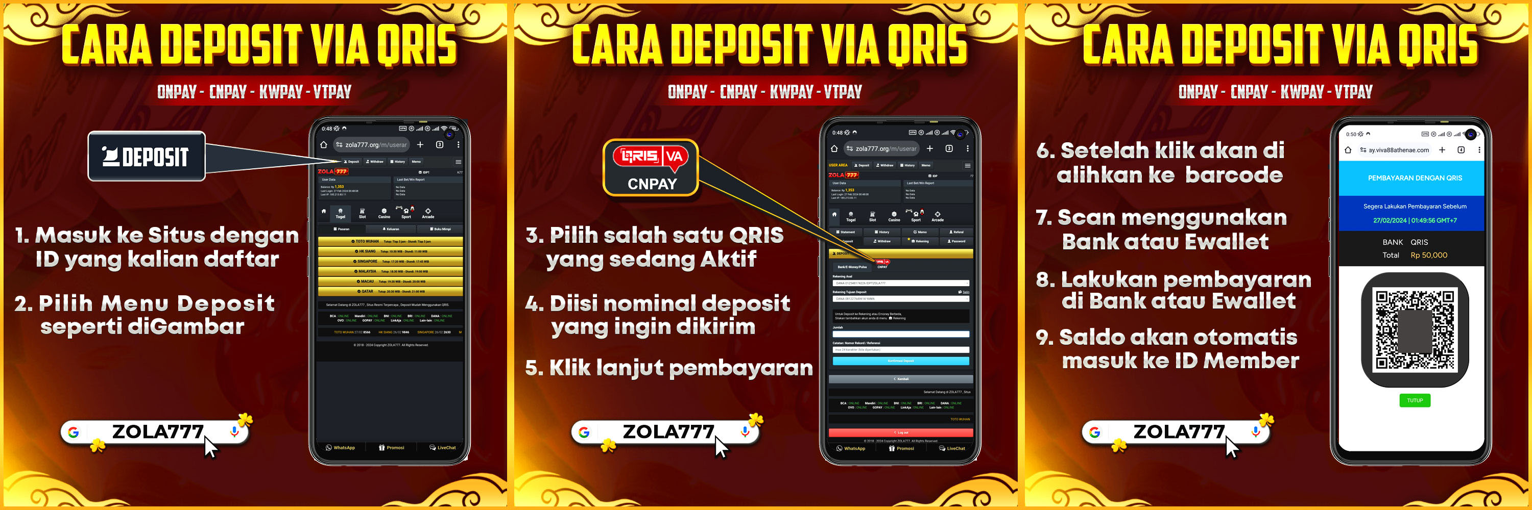 CARA DEPOSIT VIA QRIS