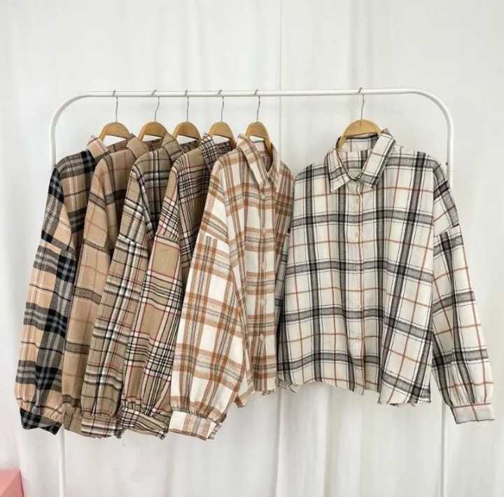 KEMEJA CROP LENGAN PANJANG