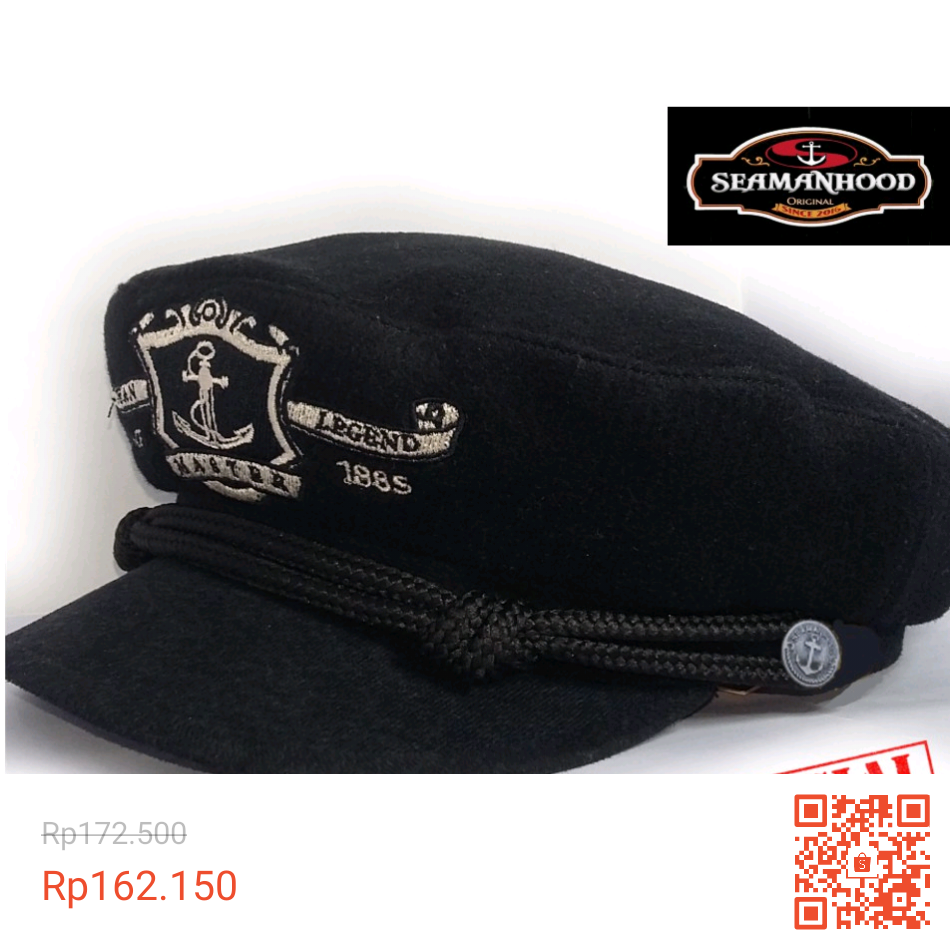pelaut topi black