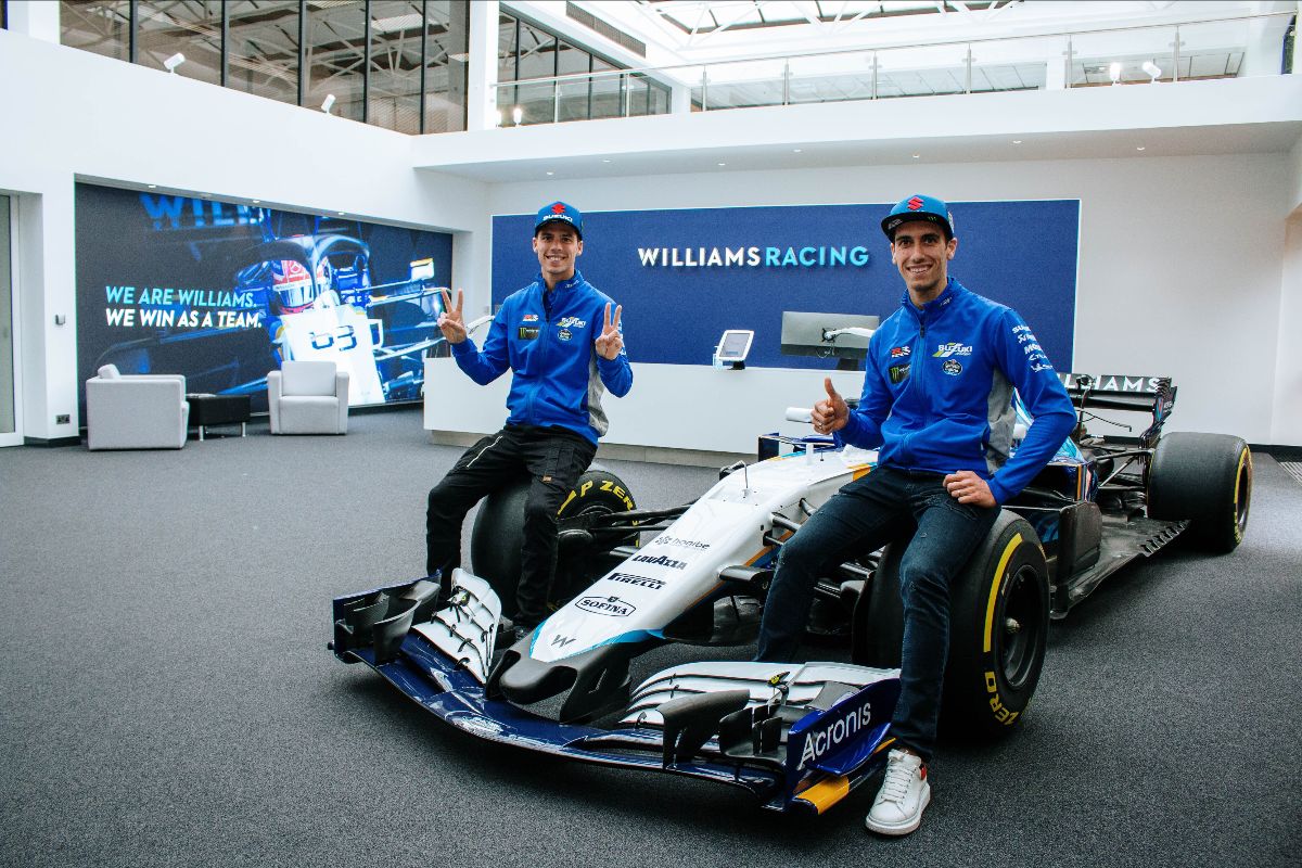 Team Suzuki Ecstar visit Williams Racing