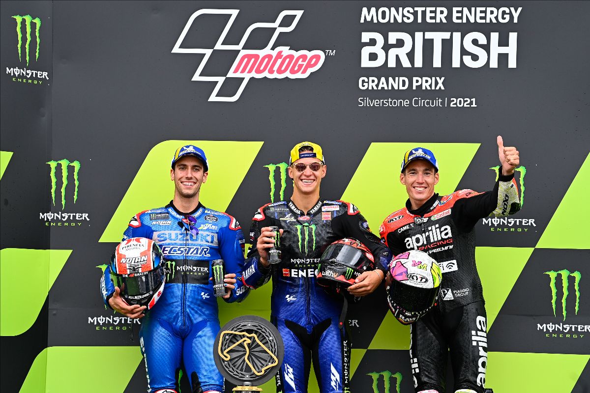 Quartararo Wins, Rins Second As Aleix Espargaro Makes History At Silverstone