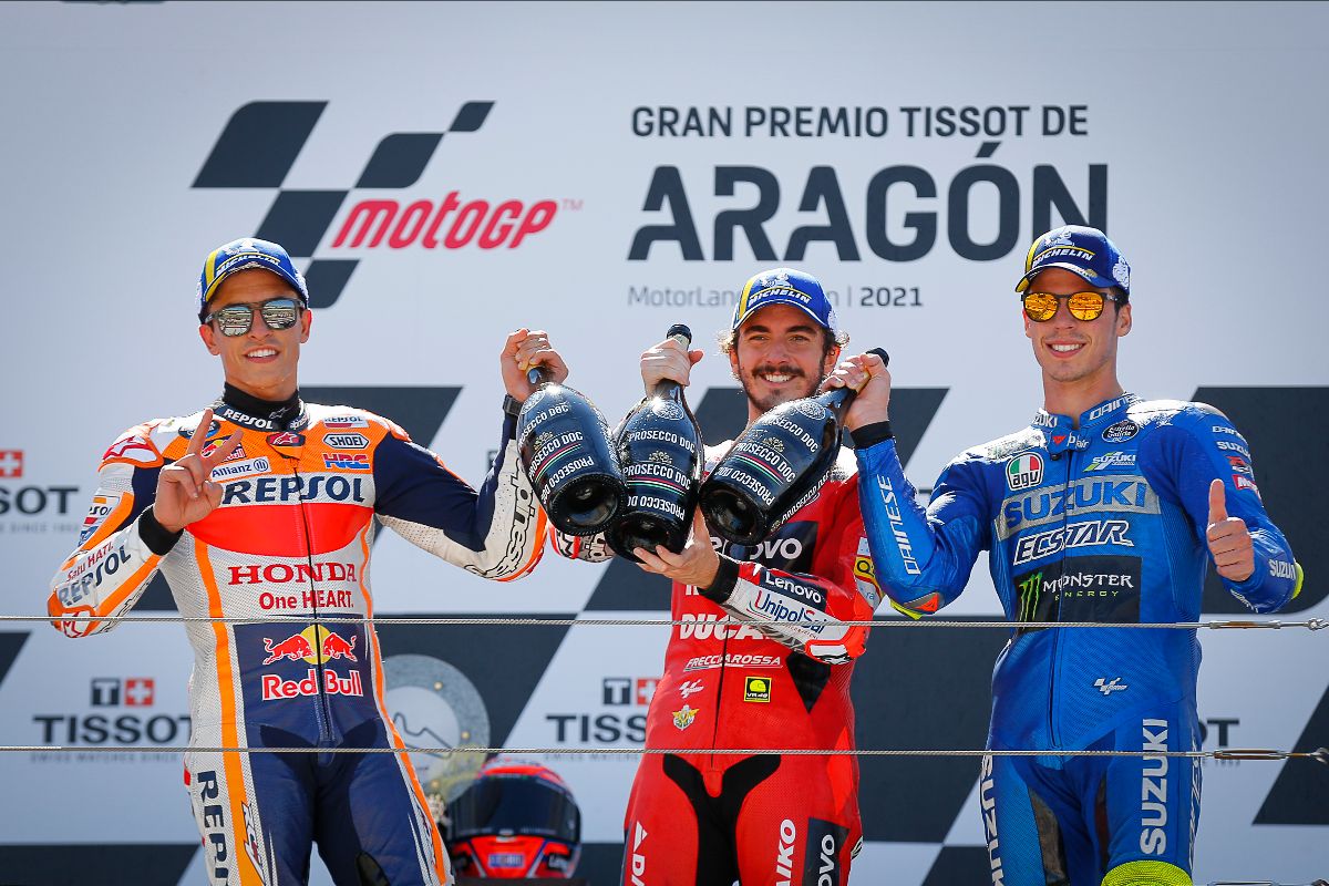 Impeccable: Bagnaia Battles Marquez For Stunning Maiden Win At Motorland