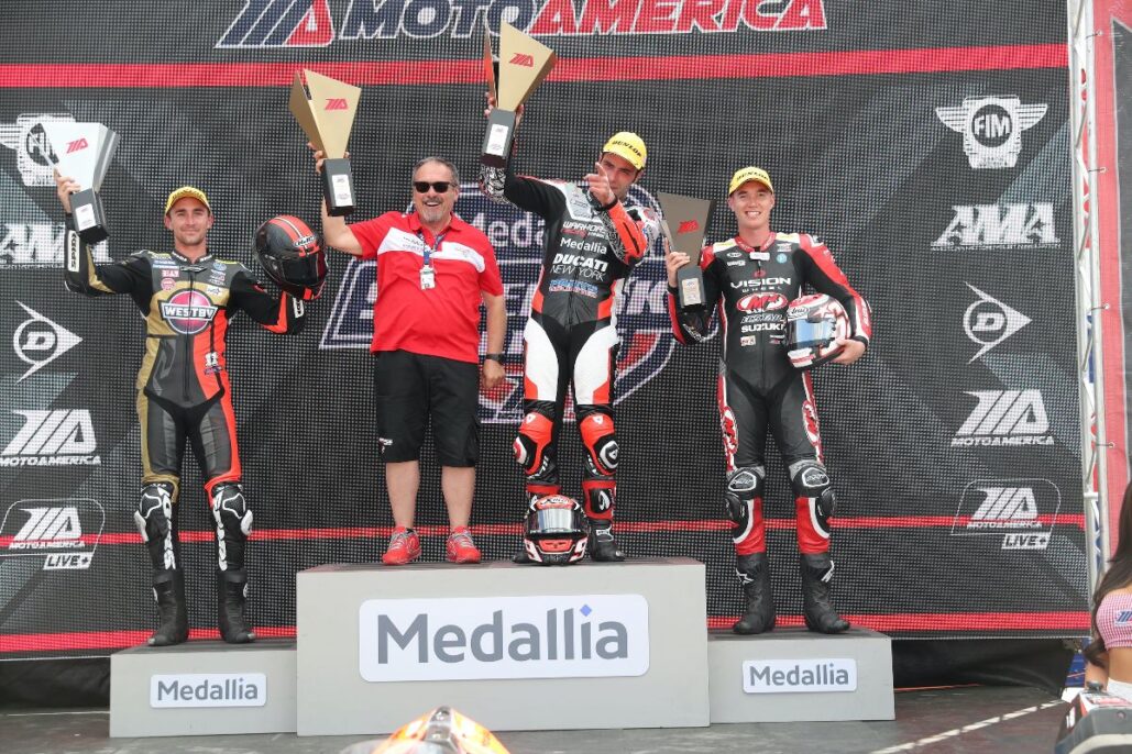 Petrucci Stays Perfect In Motoamerica Medallia Superbike With Race-one Win In Georgia