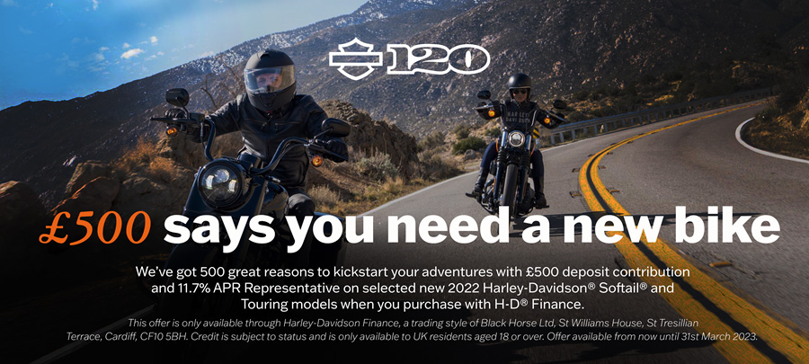 Harley-Davidson UK & Ireland offers £500 deposit contribution