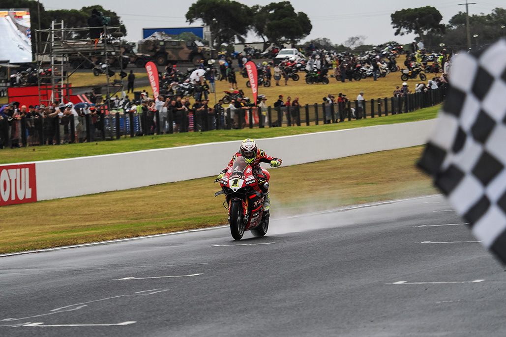 Worldsbk Champion Alvaro Bautista Triumphs In Rain Affected Race 1