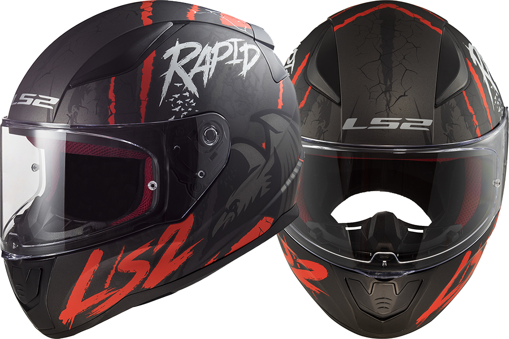 New Ls2 Rapid Raven Helmet