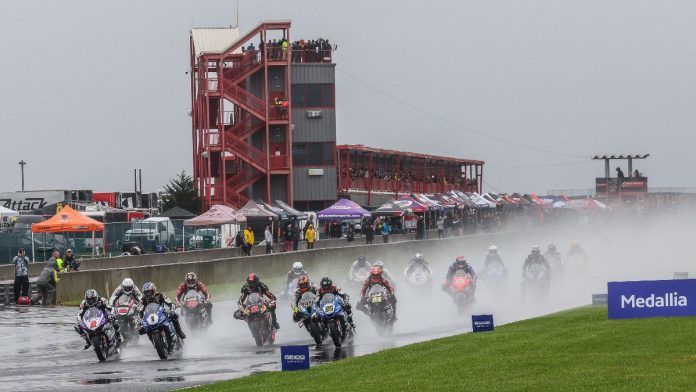 Gagne Wins Medallia Superbike Race One In A Rainstorm At NJMP