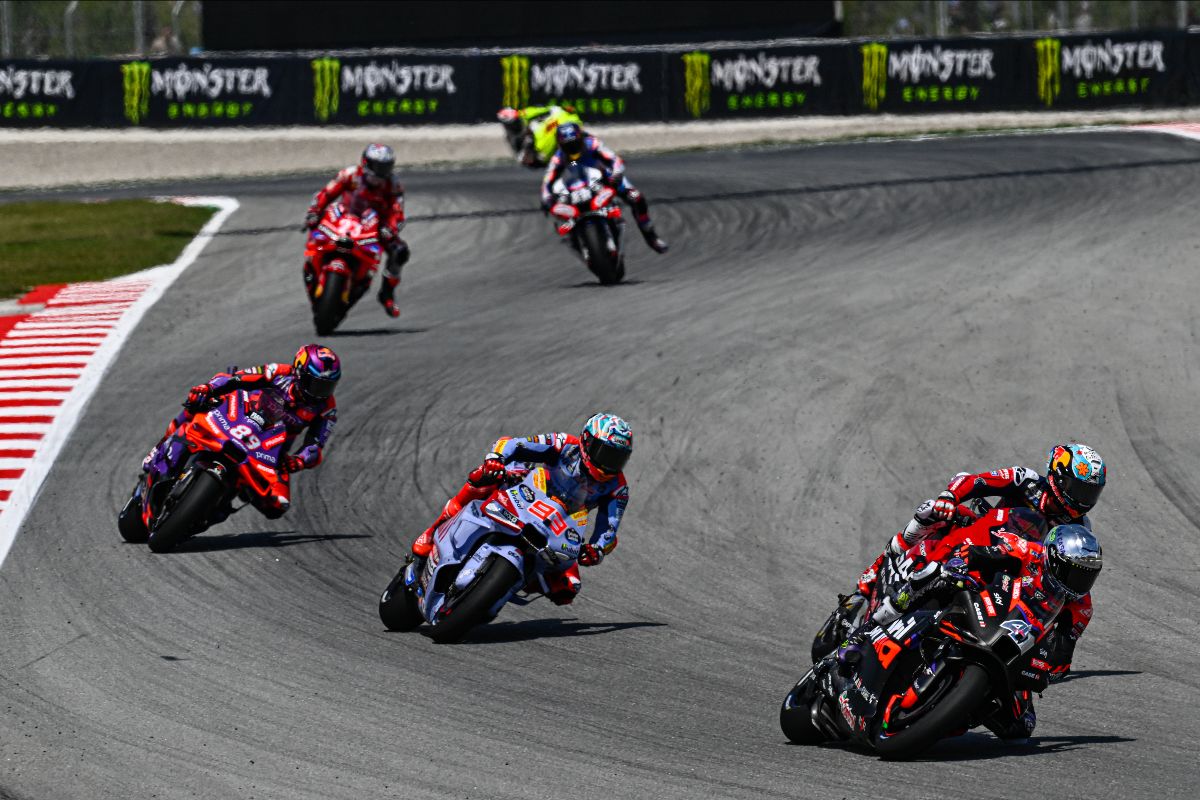 Espargaro wins, Bagnaia slides out, Marquez takes on Acosta