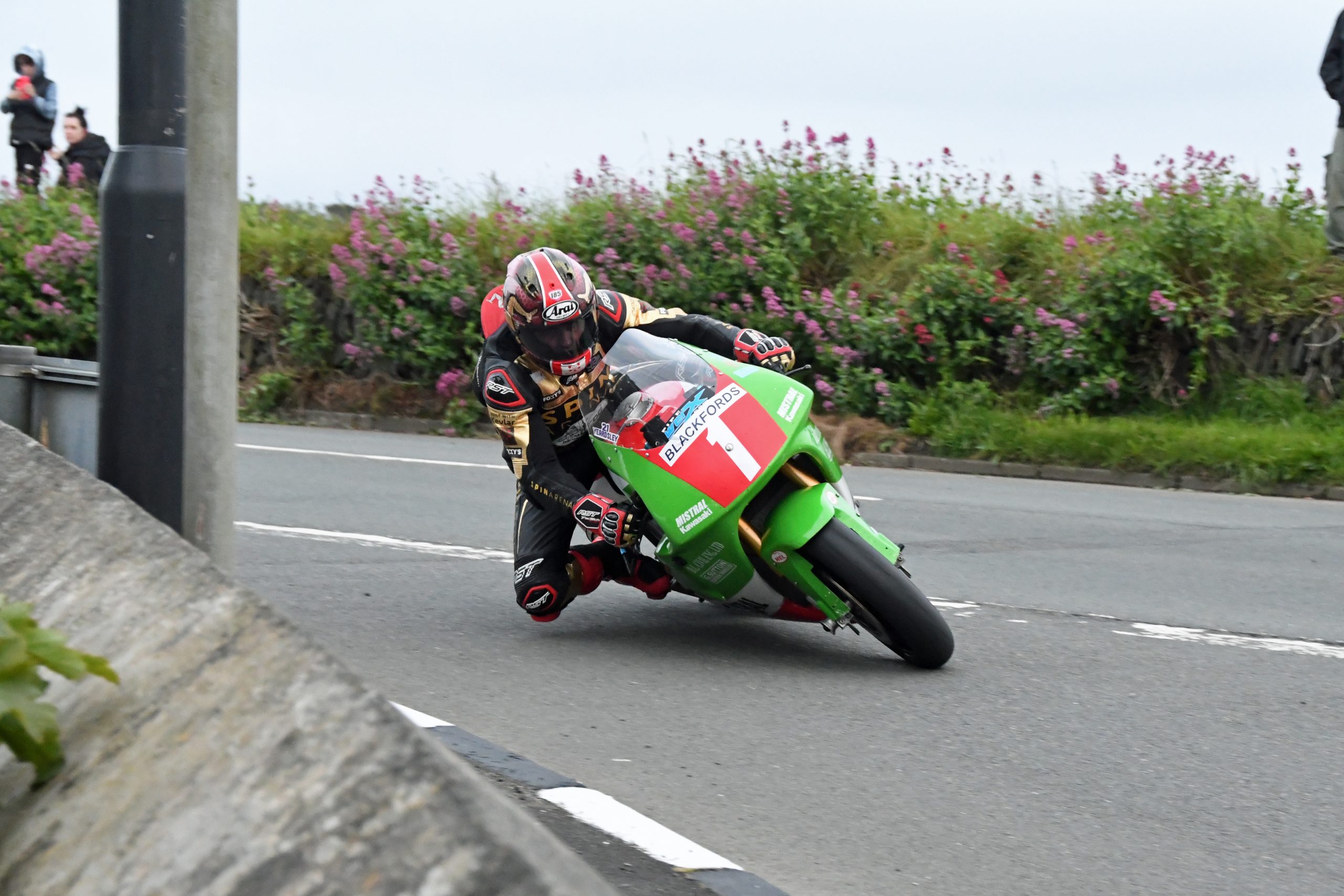 Locals to the fore in early practice at Pre-TT Classic meeting.