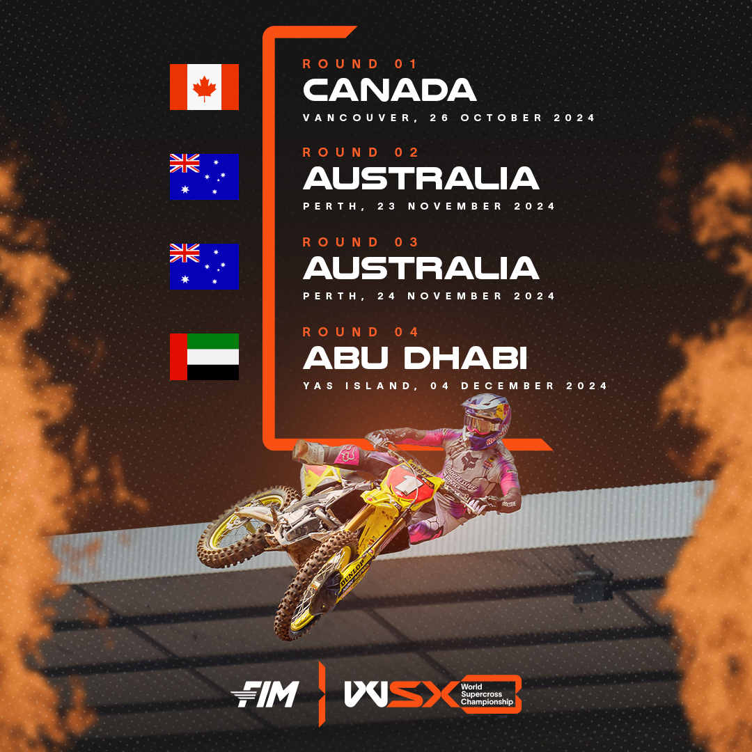 Fim World Supercross Championship Reveals 2024 Calendar