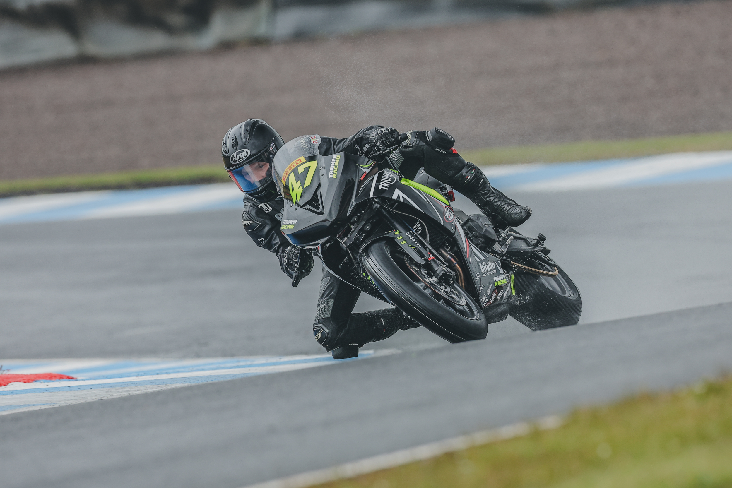 Wet And Wild: Riders Brave Tricky Conditions In Free Practice Sessions At Knockhill Racing Circuit For Round 4 Of The 2024 Bennetts British Superbike Championship