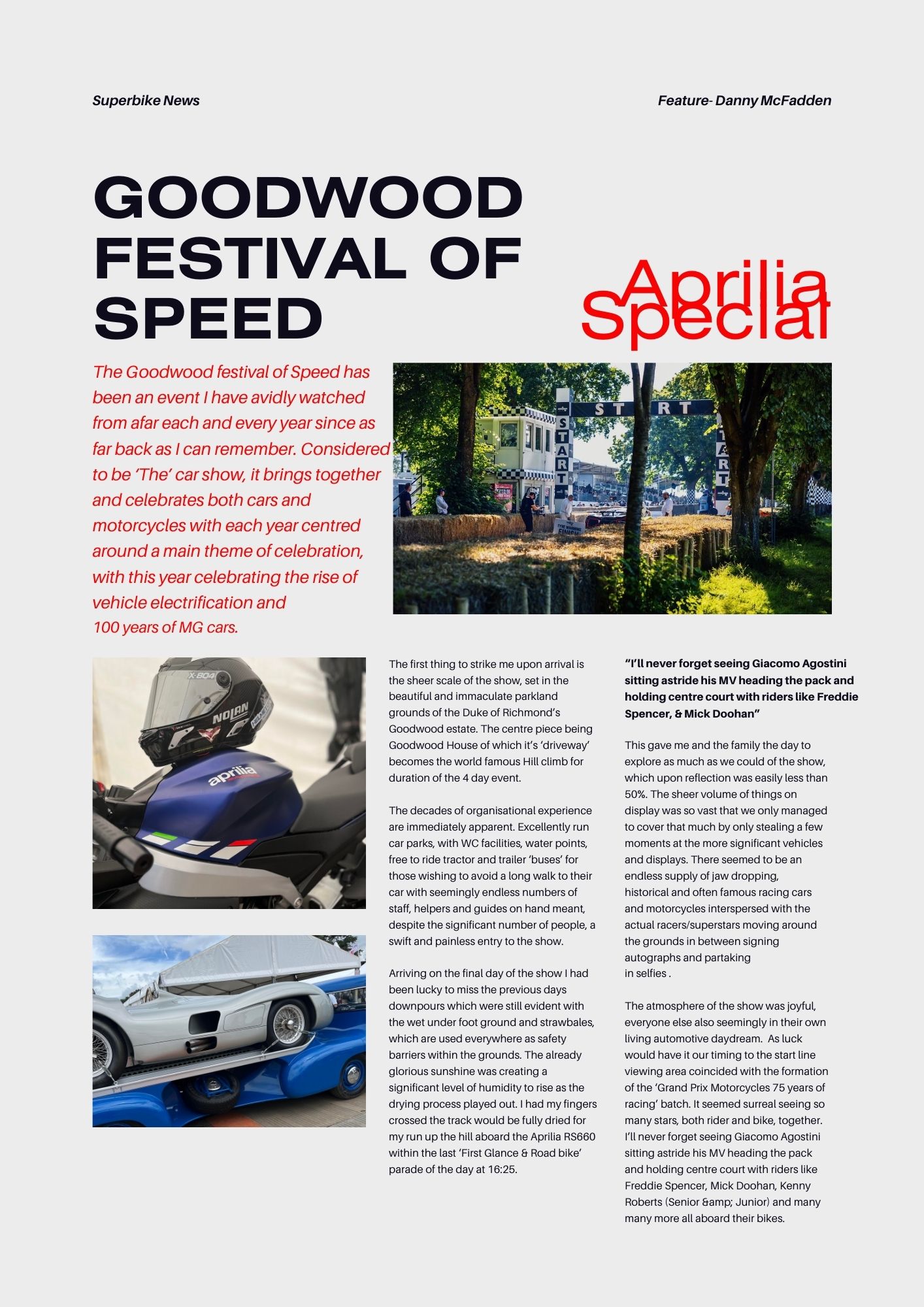 Goodwood Festival of Speed – Aprilia Special | Danny McFadden