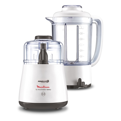 Moulinex Moulinette Chopper with Blender, 1000 watt, 500 ml Chopper, 1.5 liters jar capacity - DPA241EG