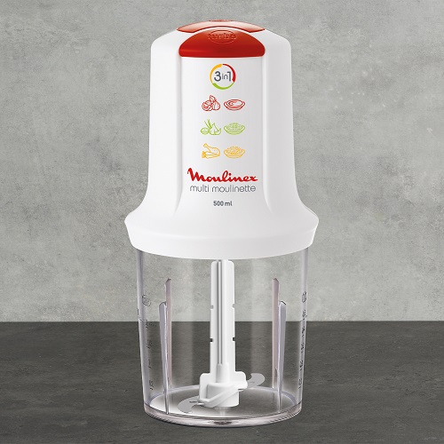 Moulinex Multi Moulinette Chopper With Molokhia Blade, 500 ml, 500 W, White - AT7191EG Moulinex Multi Moulinette Chopper With Molokhia Blade, 500 ml, 500 W, White - AT7191EG