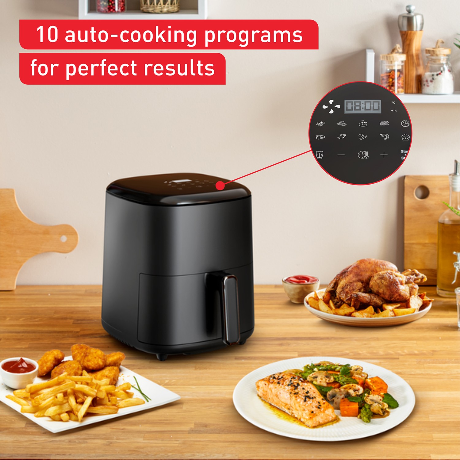 Tefal Easy Fry Max - Hot Air Fryer - 5L Capacity - 10 Preset Programs - Digital + Free Gift Moulinex Multi Moulinette Chopper, 500 Watt, 500 ML Chopper Tefal Easy Fry Max - Hot Air Fryer - 5L Capacity - 10 Preset Programs - Digital + Free Gift Moulinex Multi Moulinette Chopper, 500 Watt, 500 ML Chopper