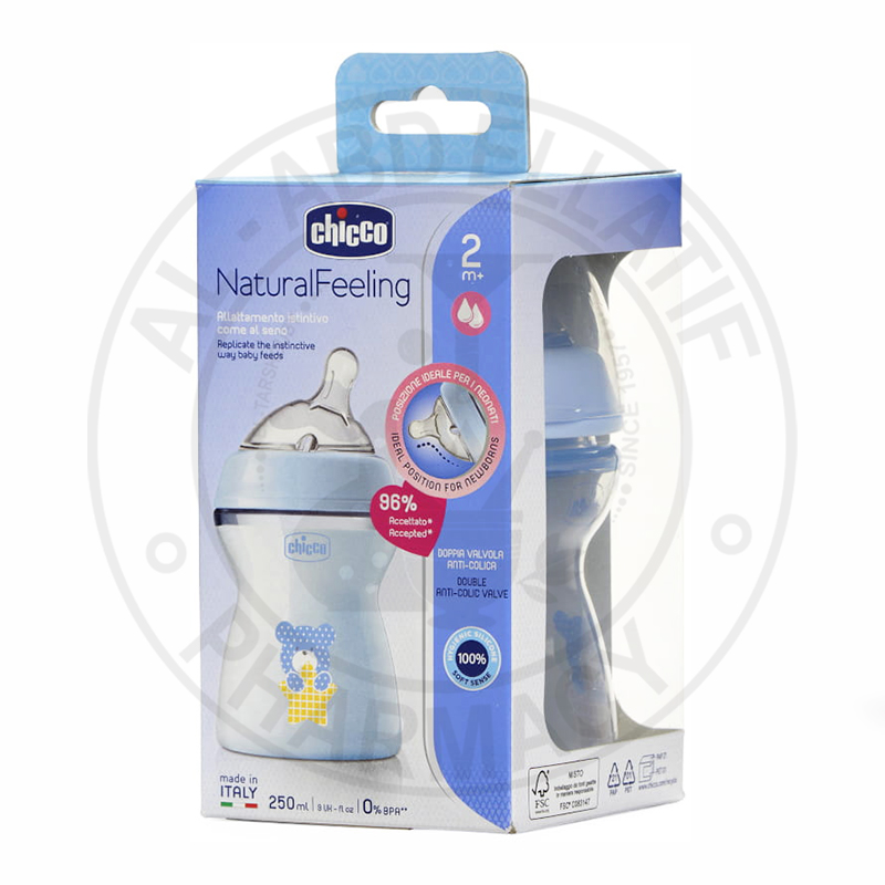 Natural Feeling Bottle - 2m+ 250ml, Chicco