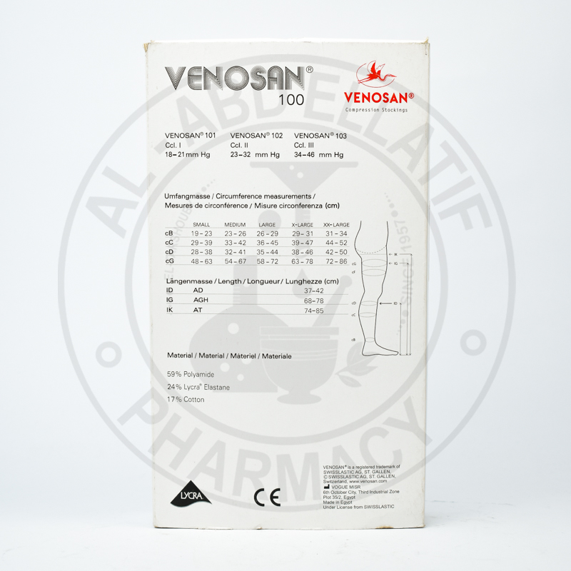 Venosan Compression Stocking 101 (S) Above Knee - Open Toe