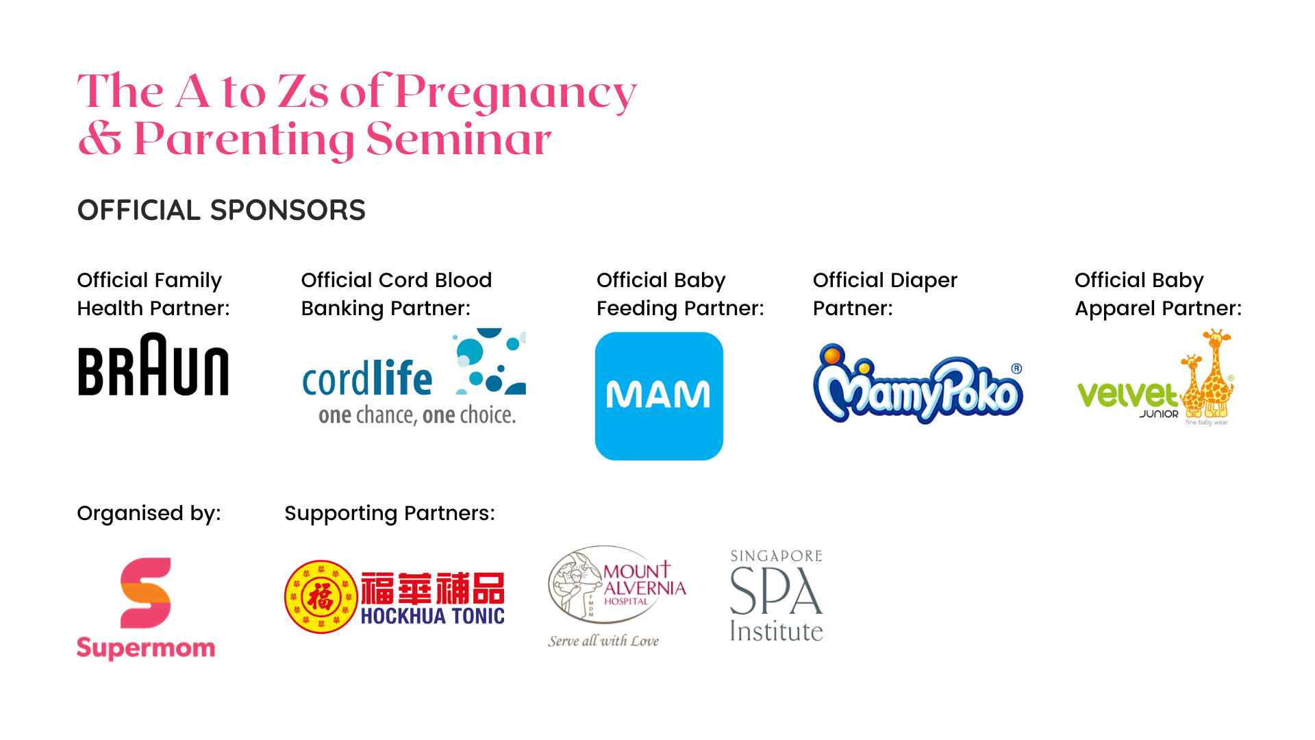 The A to Zs of Pregnancy & Parenting Seminar