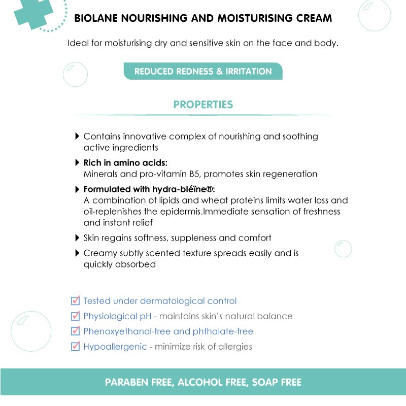 Biolane Nourishing And Moisturizing Cream 100ML