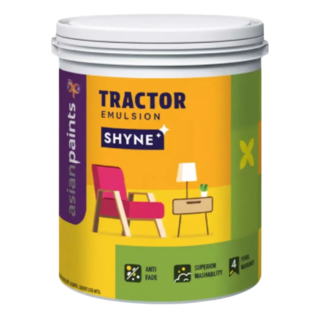Asian Paints Tractor Shyne Interior Emulsion White