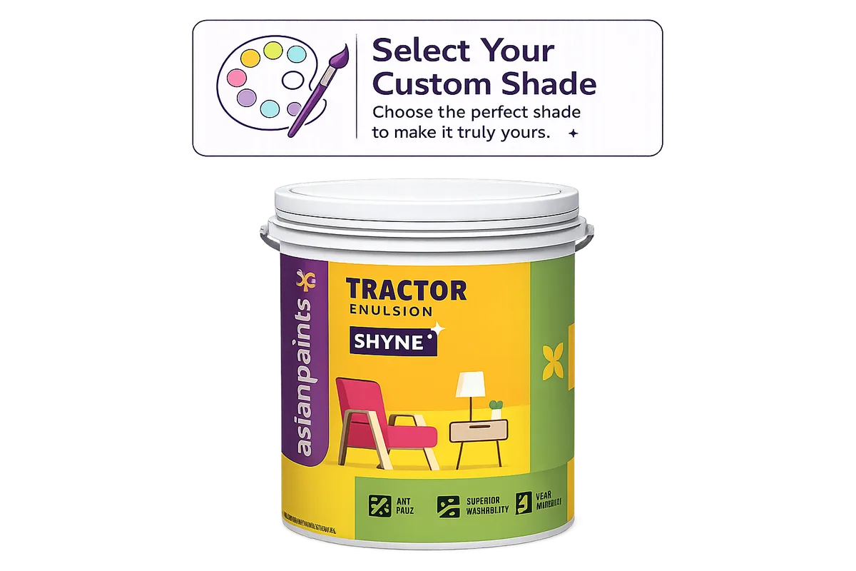 Asian Paints Tractor Shyne Interior Emulsion Paint Colour