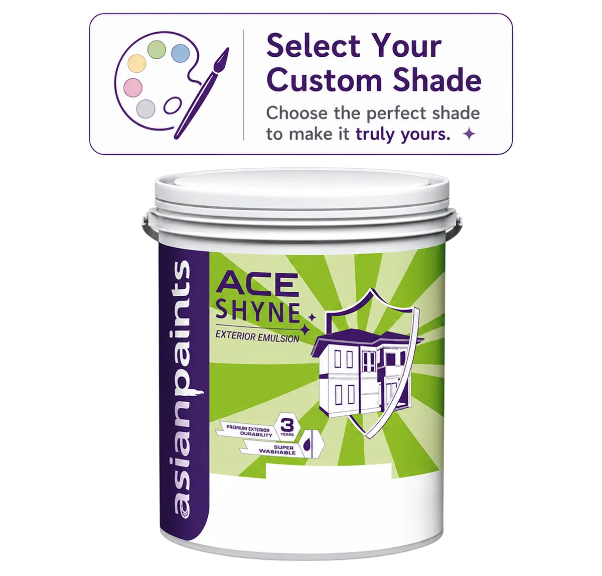 Asian Paints Ace Shyne Exterior Emulsion Paint Colour