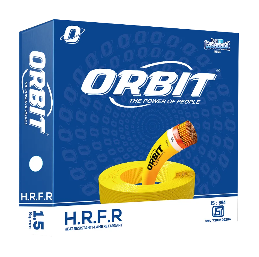 Orbit 1.5 Sq mm Heat & Fire (HRFR) Pvc Insulated Wire 90 Mtr Coil