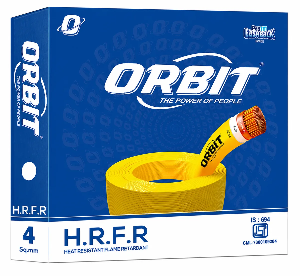Orbit 4 Sq mm Heat & Fire (HRFR) Pvc Insulated Wire 90 Mtr Coil