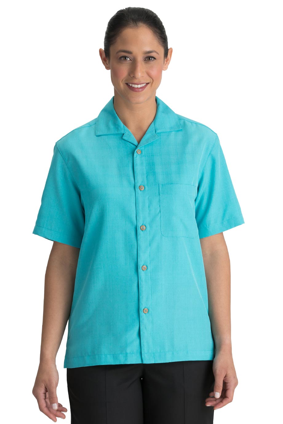 EDWARDS JACQUARD BATISTE CAMP SHIRT - On Model