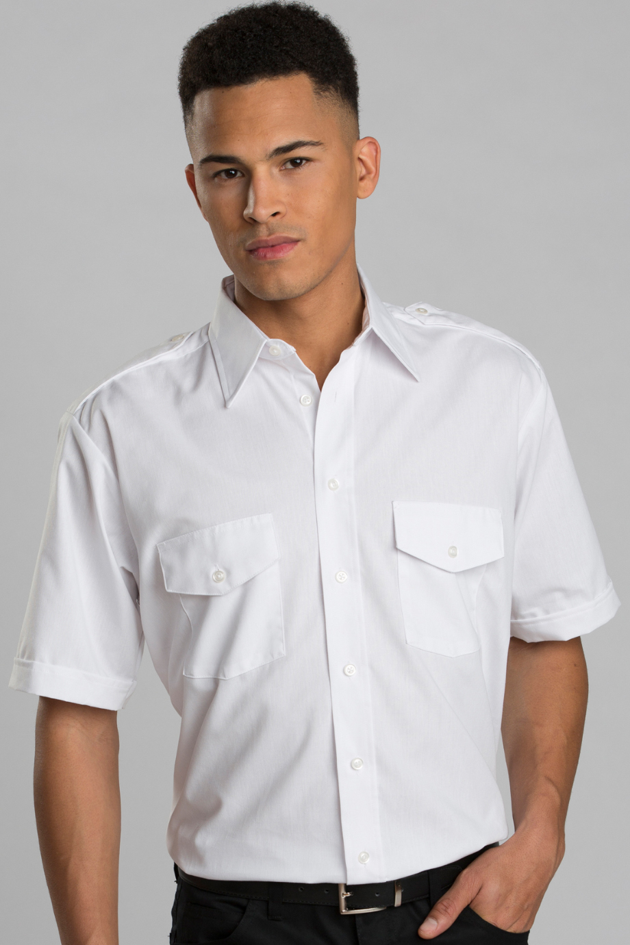 EDWARDS MENS SHORT SLEEVE NAVIGATOR SHIRT - On Model