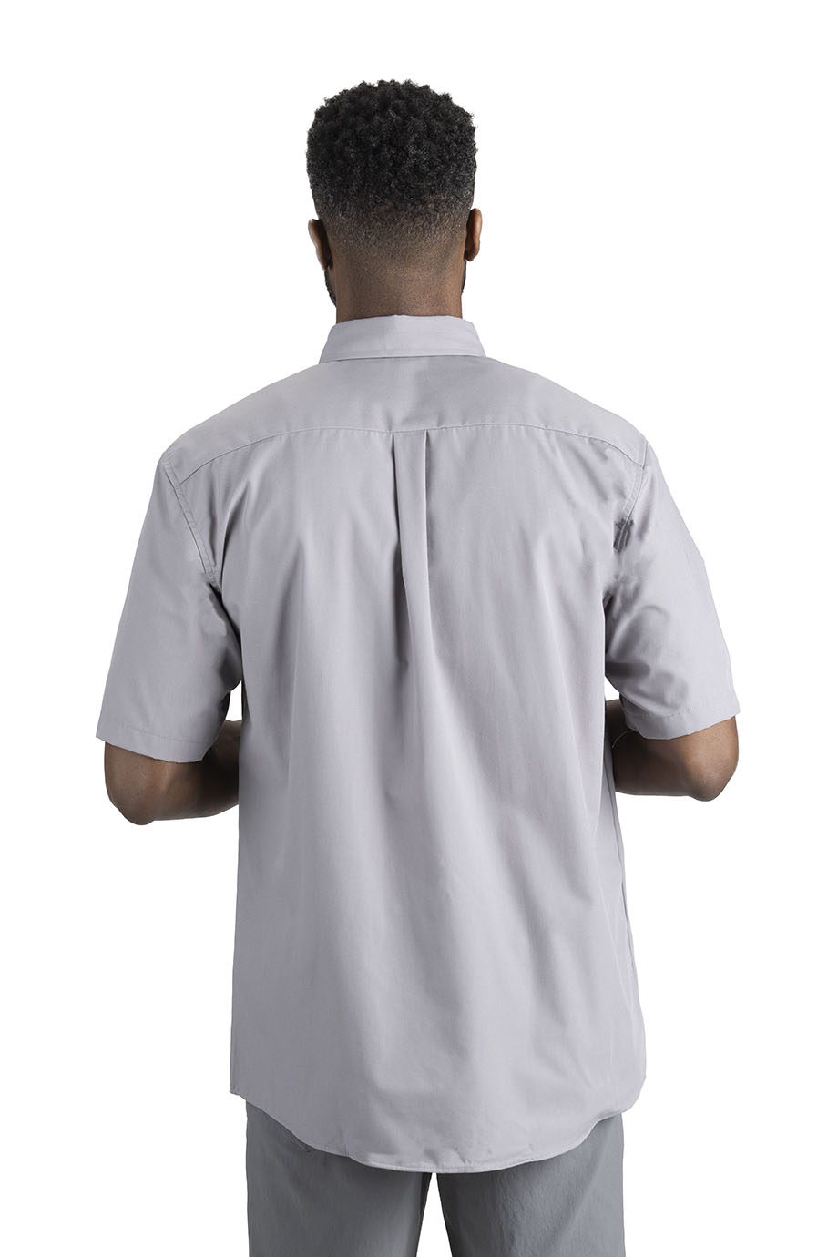 EDWARDS EASY CARE POPLIN SHORT SLEEVE MENS SHIRT - Back View