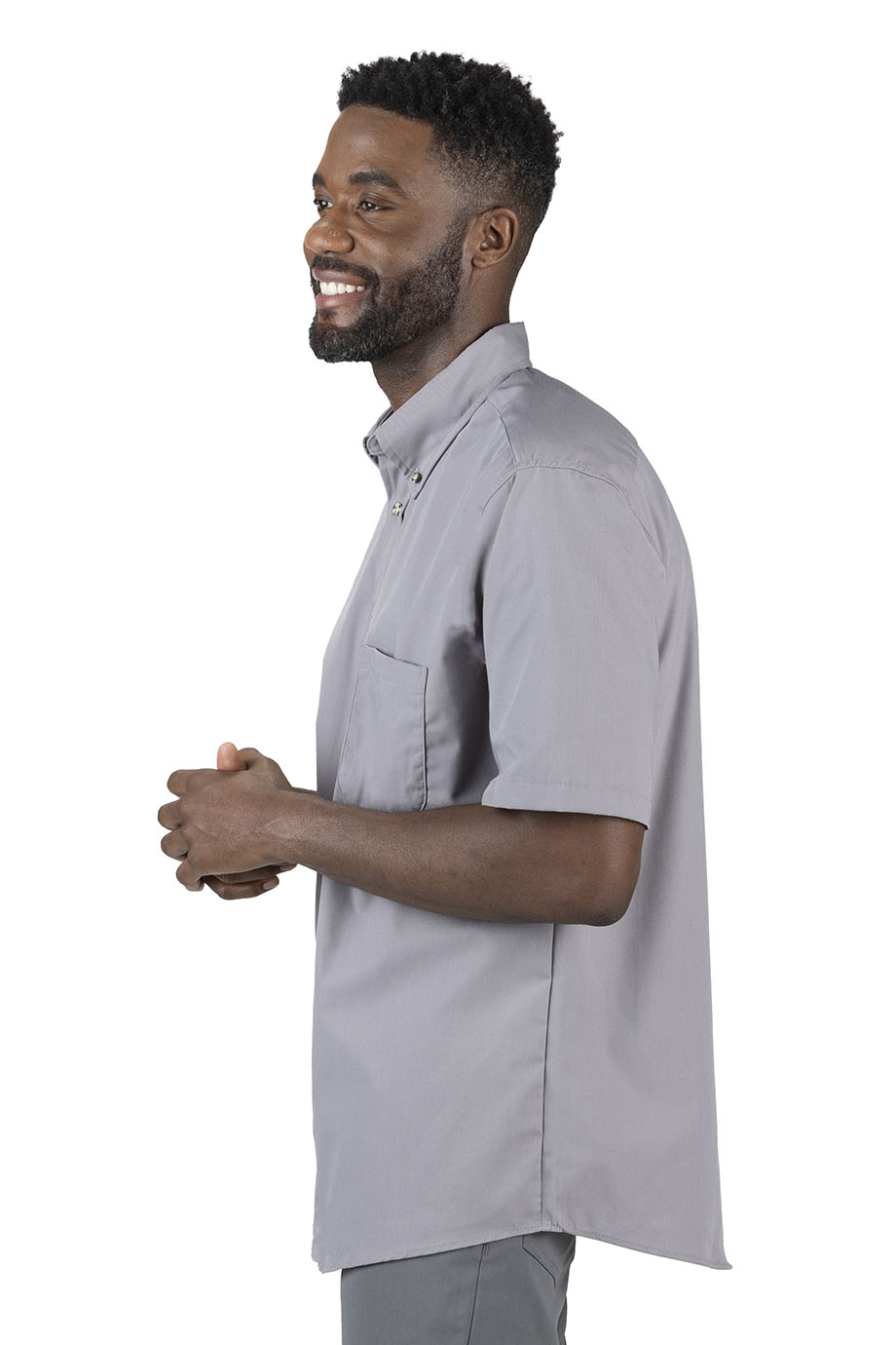 EDWARDS EASY CARE POPLIN SHORT SLEEVE MENS SHIRT - Left View