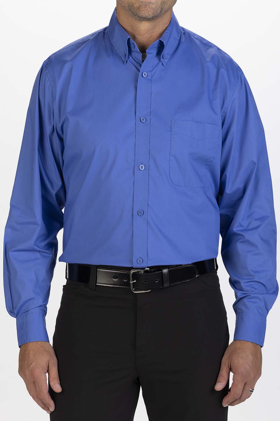 EDWARDS COMFORT STRETCH LONG SLEEVE MENS SHIRT Gingham - On Model