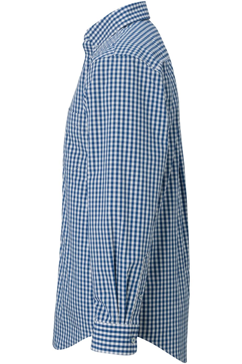 EDWARDS COMFORT STRETCH LONG SLEEVE MENS SHIRT Gingham - Left View
