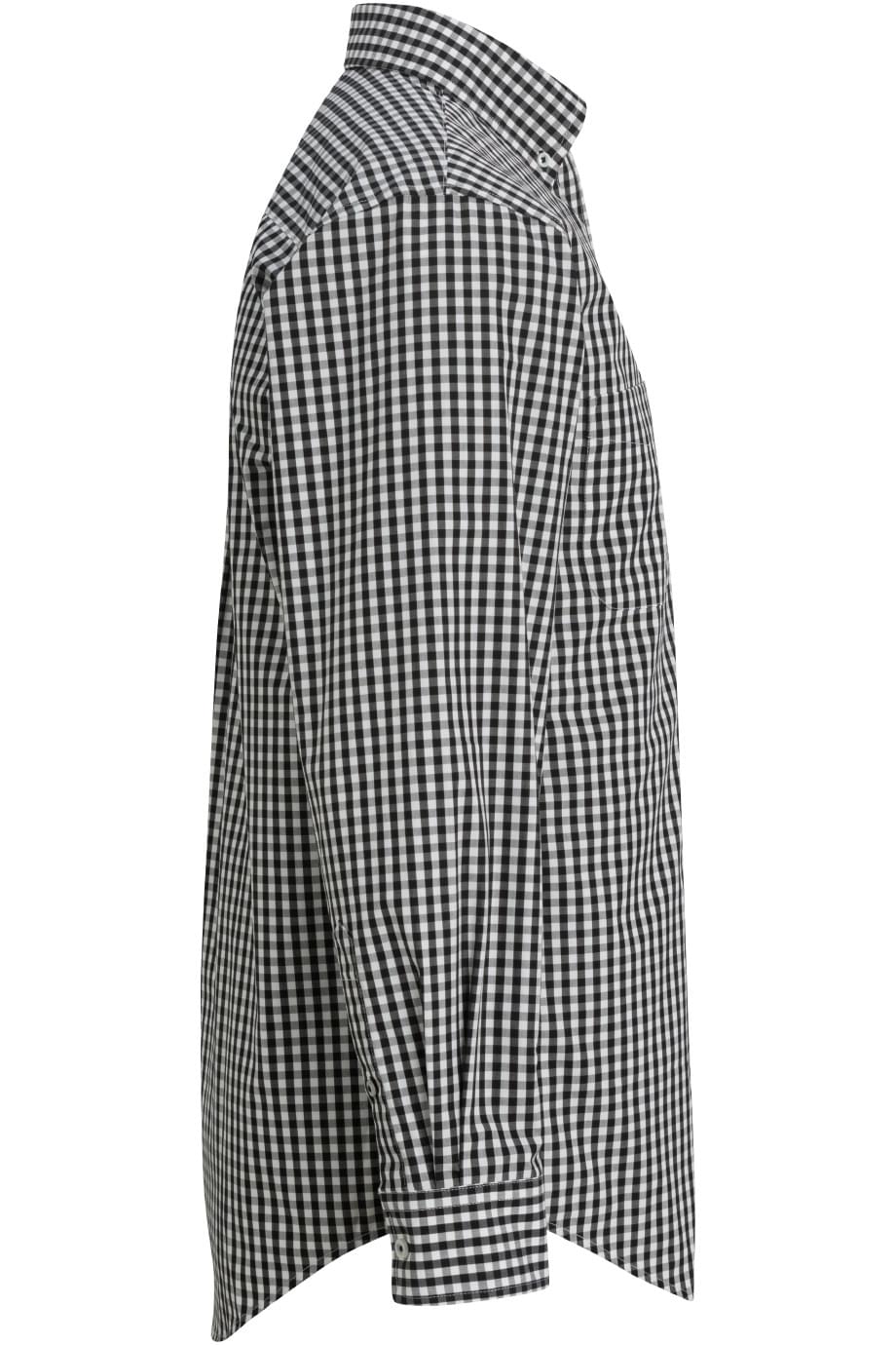 EDWARDS COMFORT STRETCH LONG SLEEVE MENS SHIRT Gingham Black - Right View