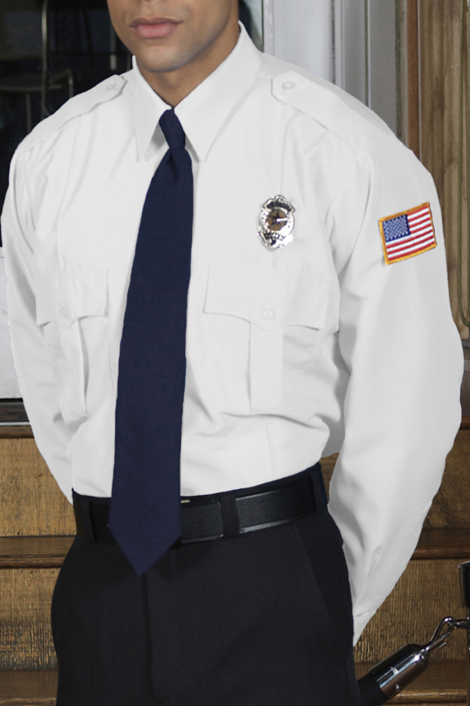 EDWARDS SECURITY SHIRT - LONG SLEEVE - On Model