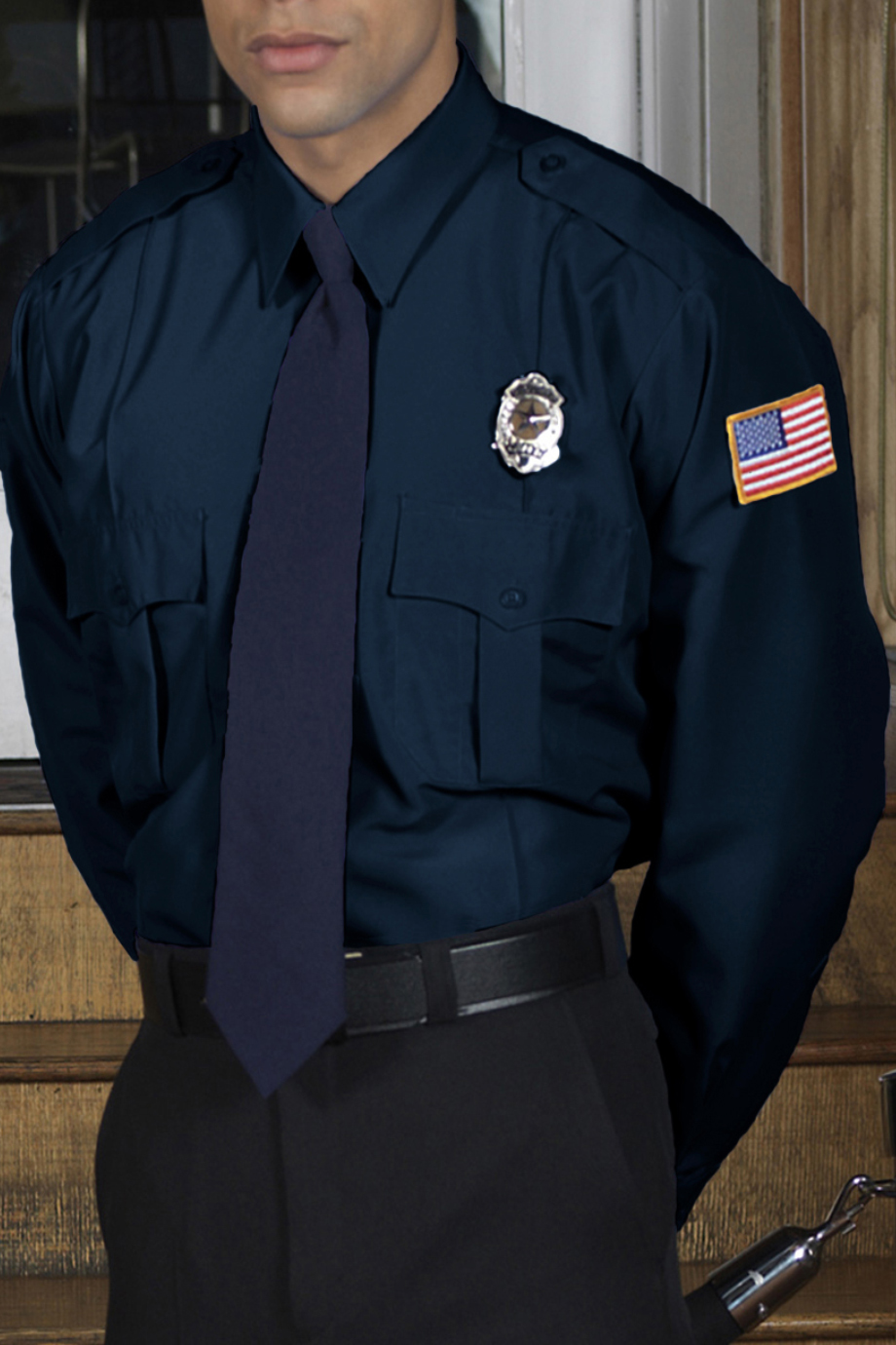 EDWARDS SECURITY SHIRT - LONG SLEEVE - On Model