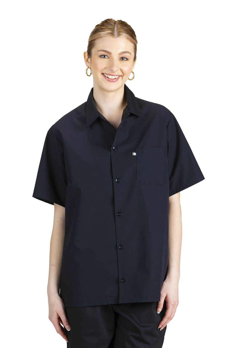 EDWARDS BUTTON FRONT SHIRT - On Model
