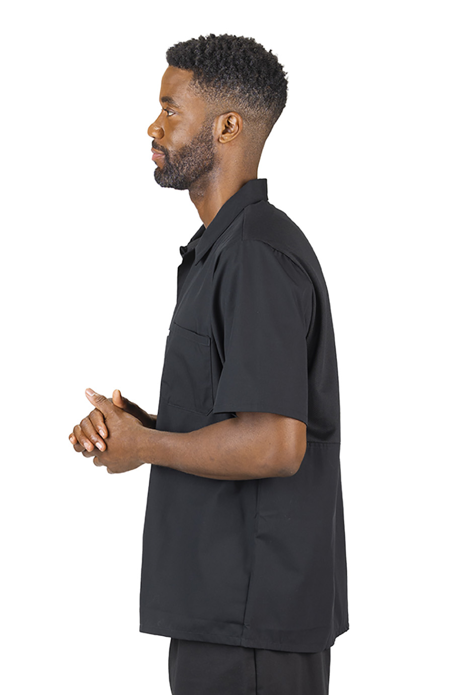 EDWARDS BUTTON FRONT SHIRT WITH MESH BACK - Left View