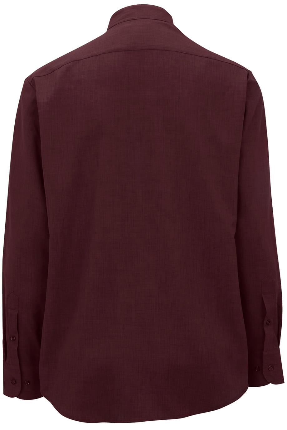 EDWARDS MENS BATISTE BANDED COLLAR SHIRT - Back View