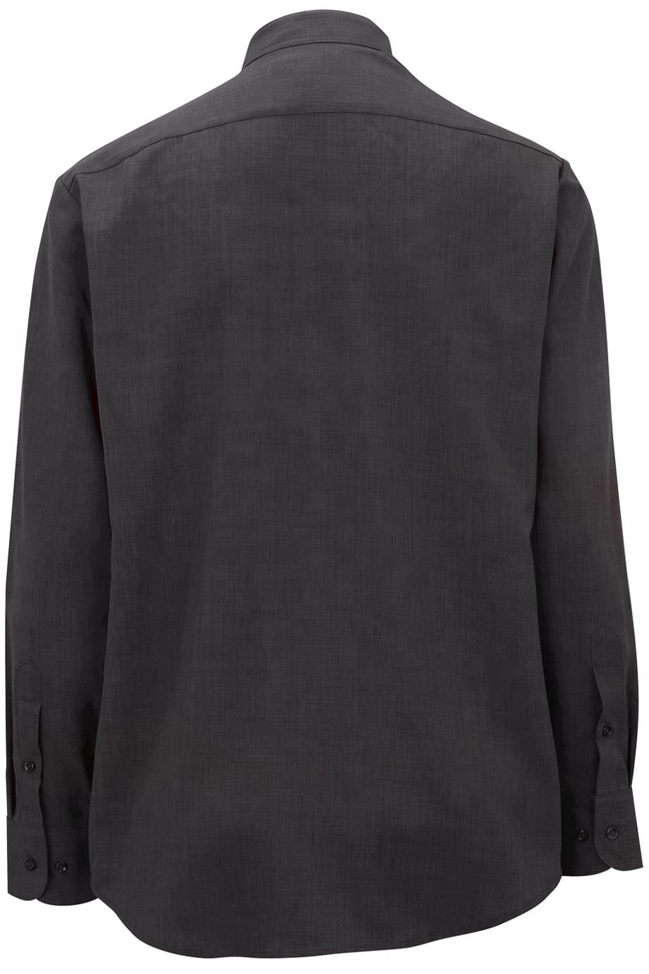 EDWARDS MENS BATISTE BANDED COLLAR SHIRT - Back View