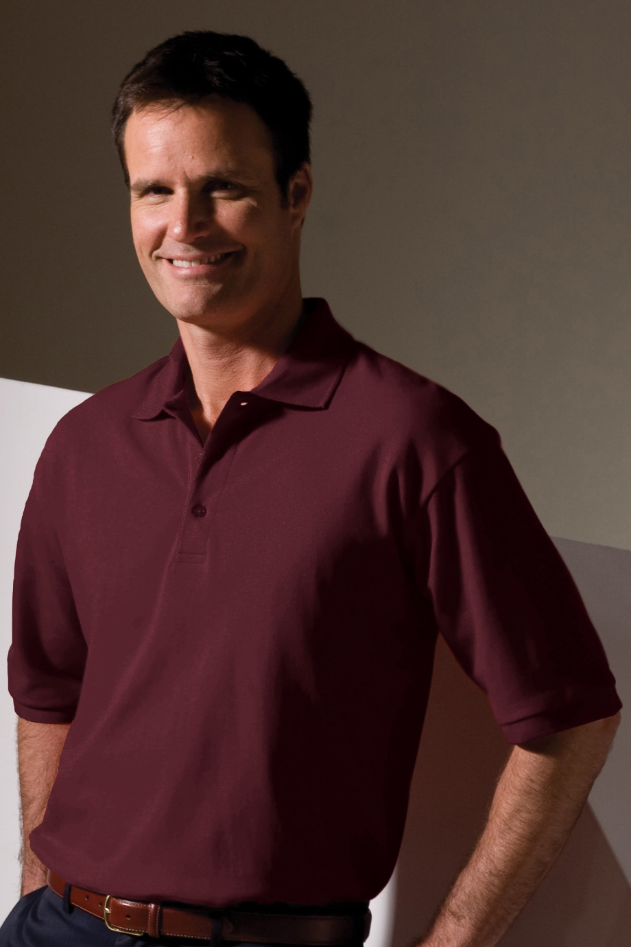 EDWARDS SOFT TOUCH MENS POLO - On Model
