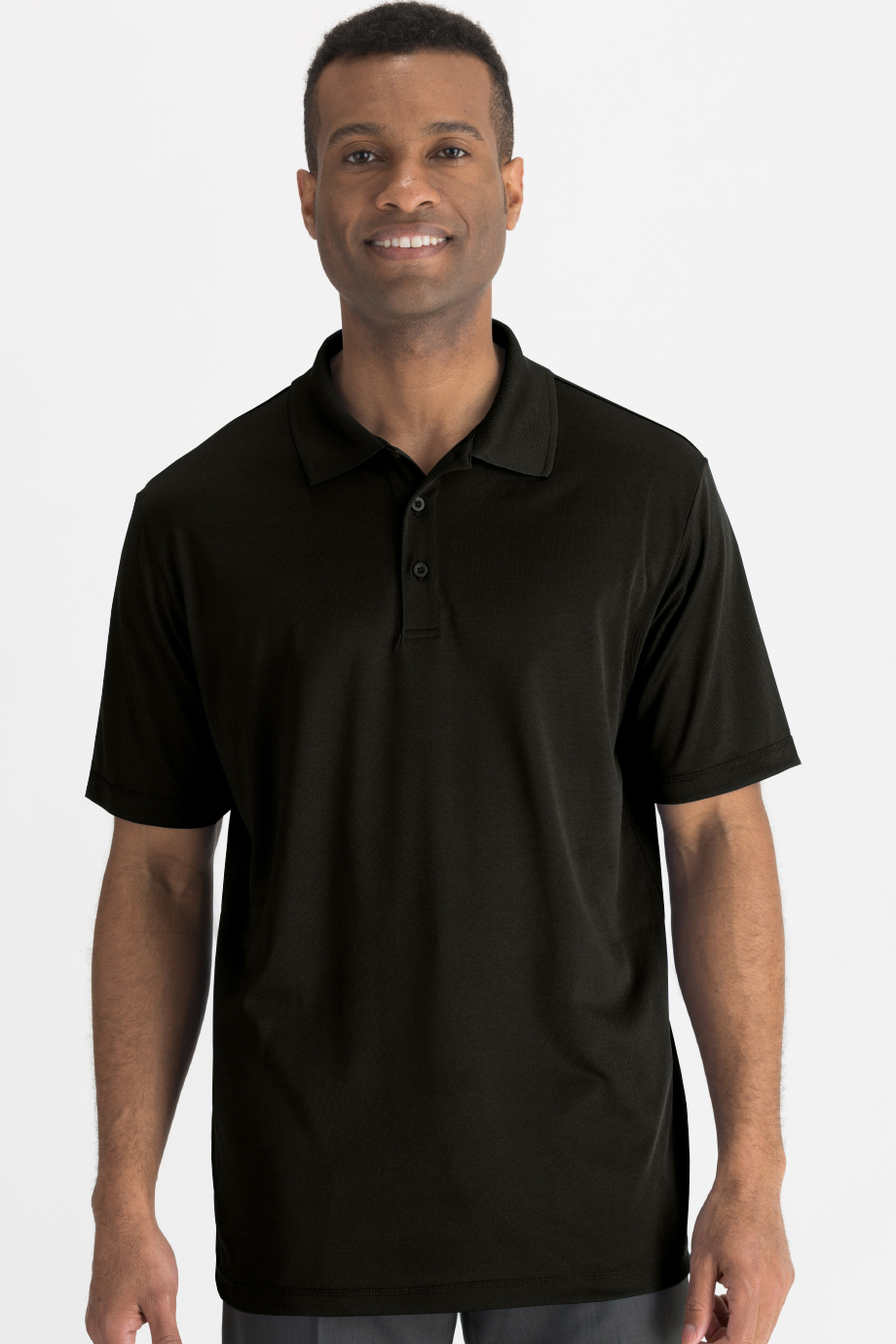 EDWARDS MINI PIQUE MENS POLO - On Model